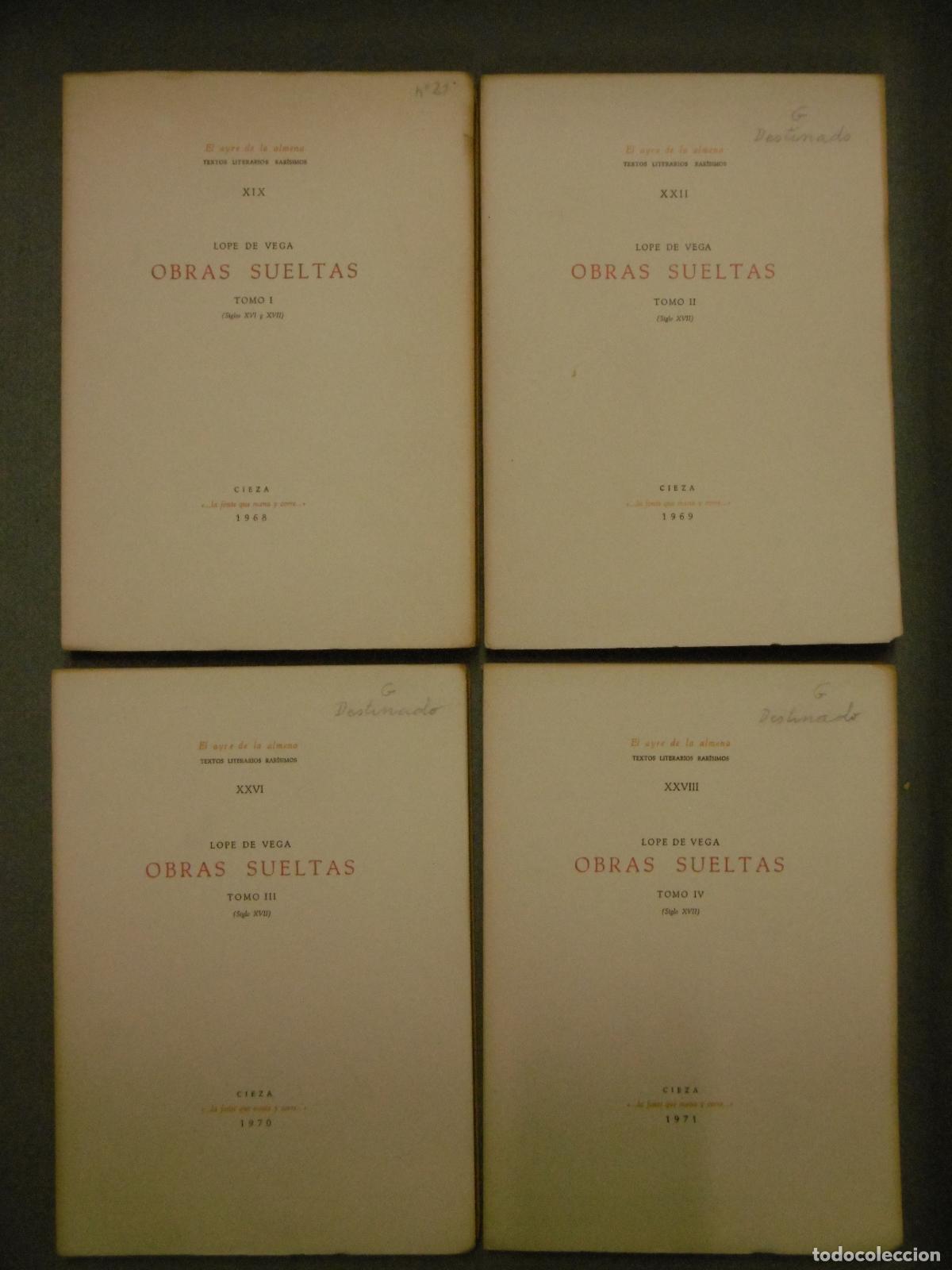 Libros: OBRAS SUELTAS. 4 VOL. - LOPE DE VEGA. - Foto 1