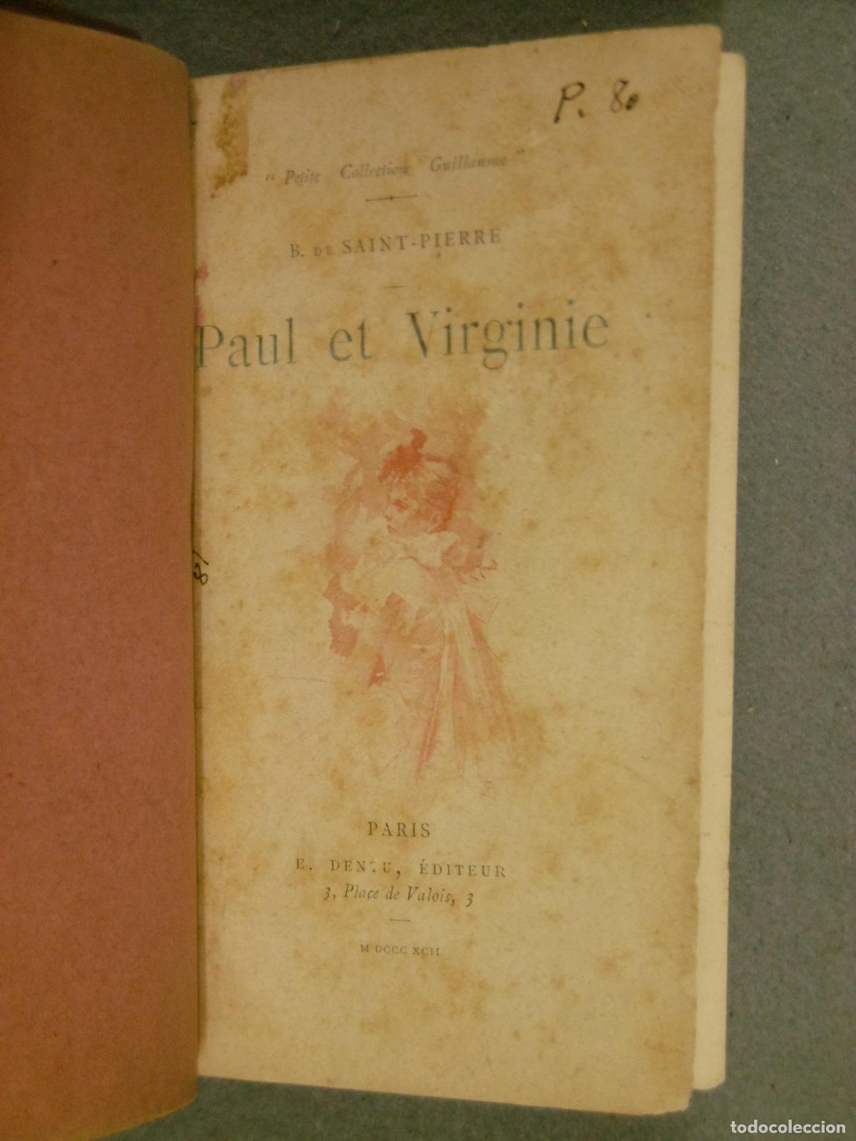 Libros: PAUL ET VIRGINIE. - SAINT-PIERRE, B. DE. - Foto 2
