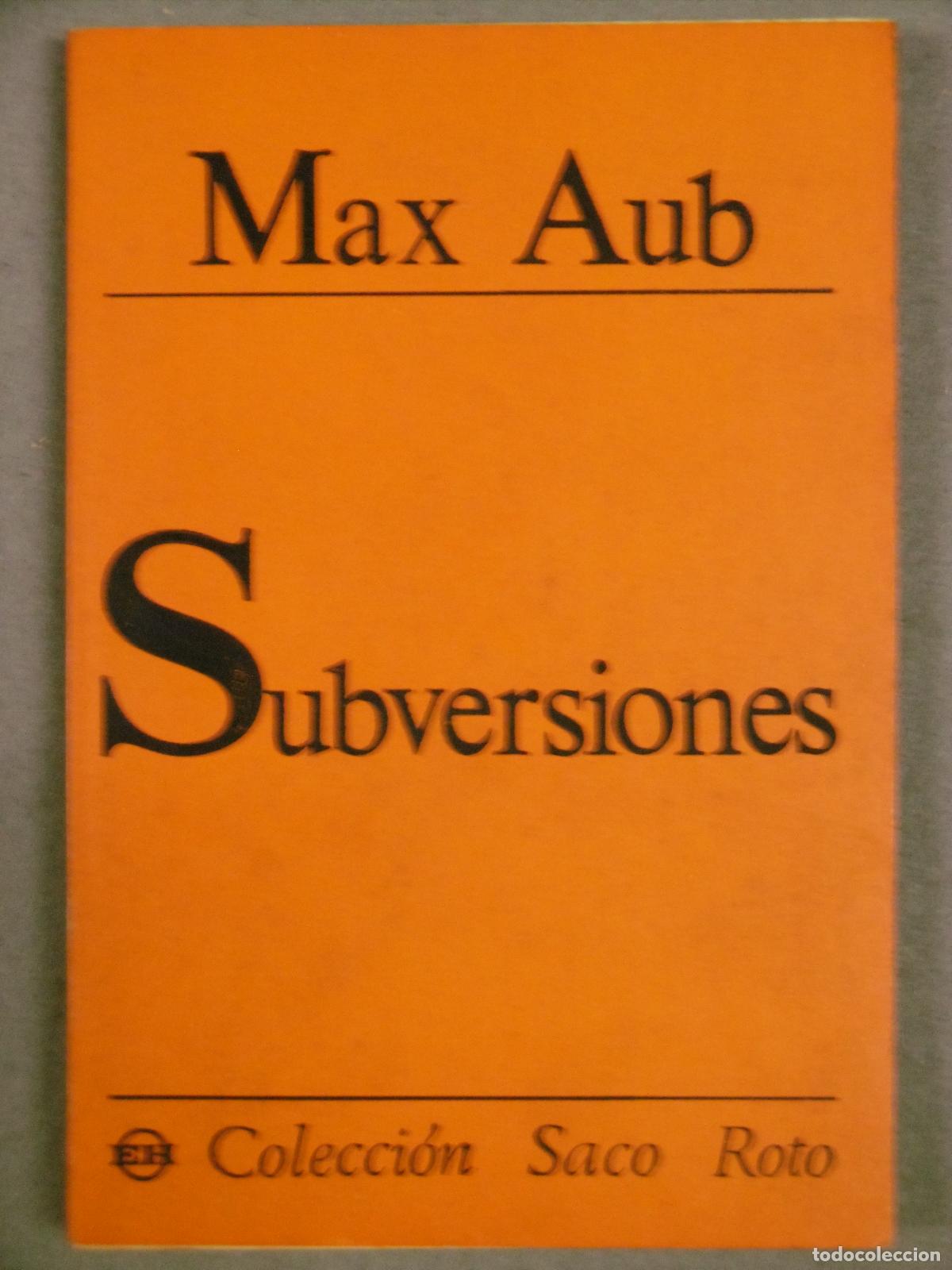 Libros: SUBVERSIONES. - AUB, MAX. - Foto 1
