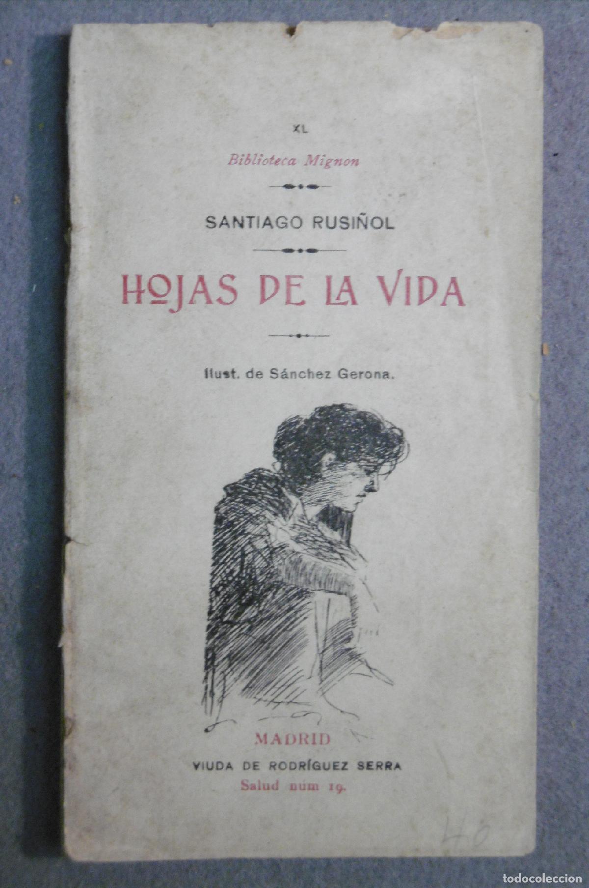 Libros: HOJAS DE LA VIDA. - RUSI&Ntilde;OL, SANTIAGO. - Foto 1