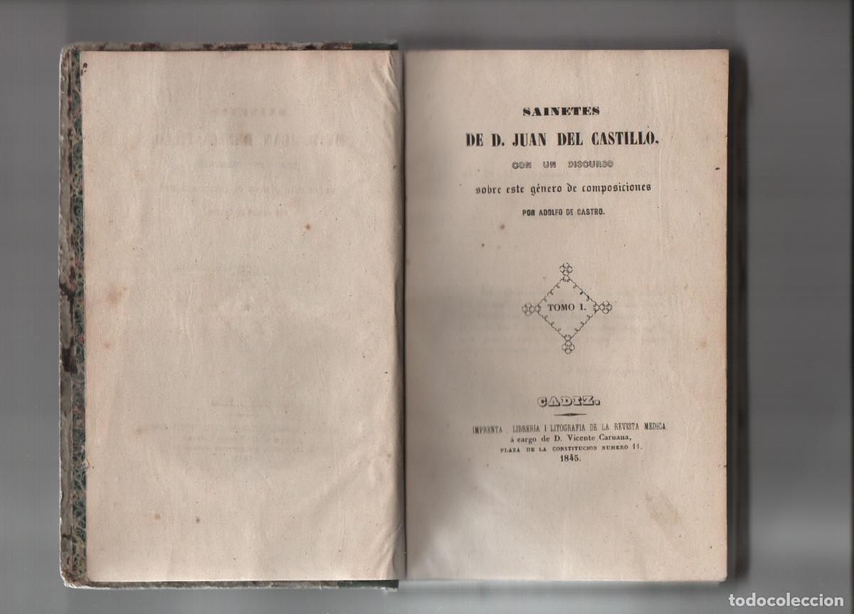 Libros: SAINETES. - DEL CASTILLO, D. JUAN. - Foto 1
