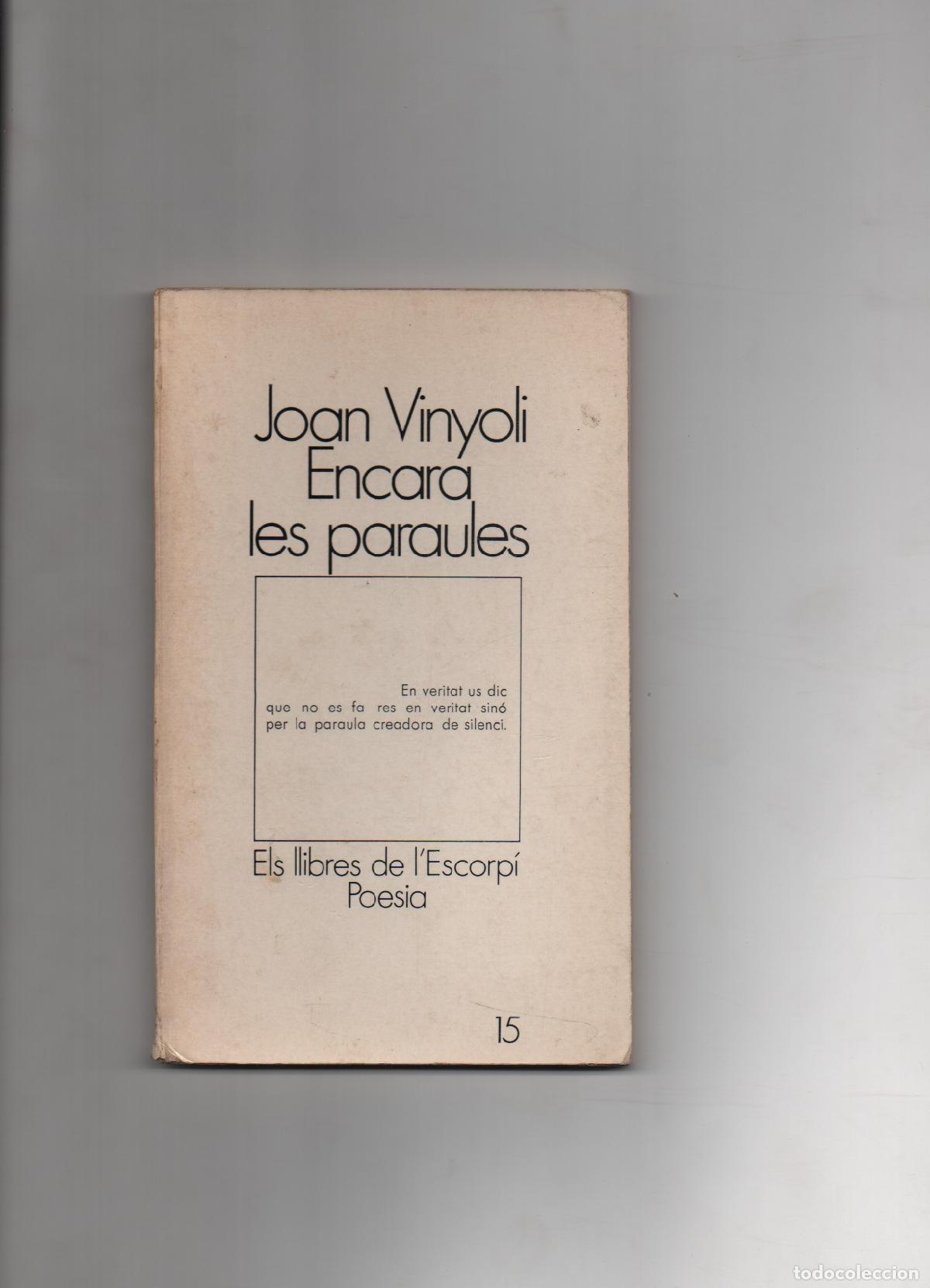 Libros: ENCARA LES PARAULES. - VINYOLI, JOAN. - Foto 1