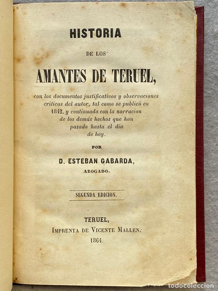 Libros: HISTORIA DE LOS AMANTES DE TERUEL. - GABARDA, ESTEBAN D. - Foto 1