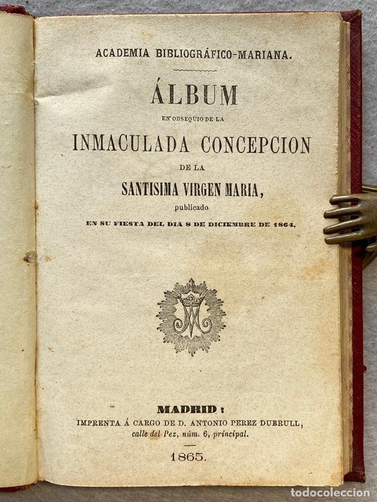 Libros: &Aacute;LBUM EN OBSEQUIO DE LA INMACULADA CONCEPCI&Oacute;N DE LA SANT&Iacute;SIMA V&Iacute;RGEN MAR&Iacute;A.