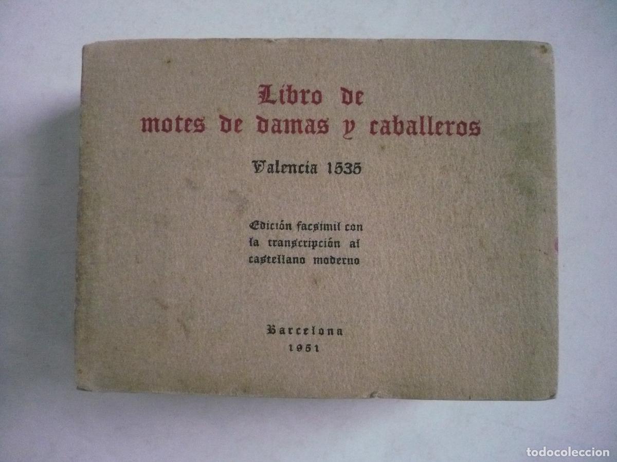 Libros: LIBRO DE MOTES DE DAMAS Y CABALLEROS. - Foto 1