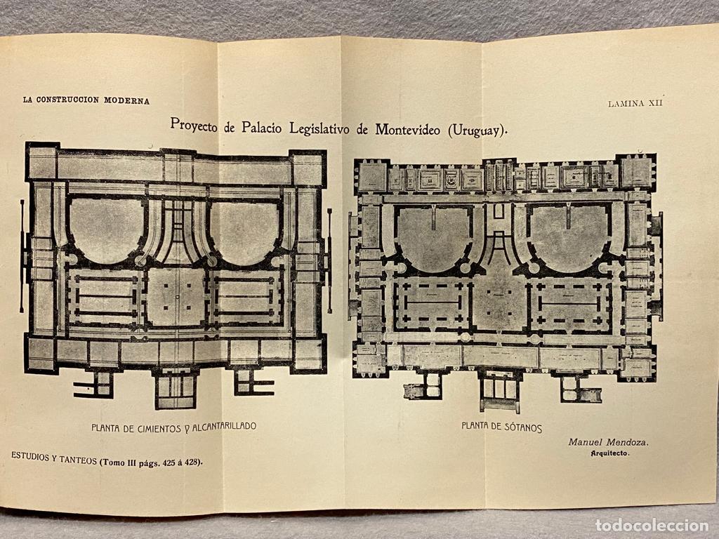 Libros: MONTEVIDEO - Proyecto de edificio para palacio legislativo en Montevideo (Uruguay) - MENDOZA, MANUE - Foto 2