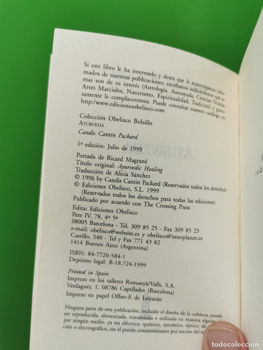 Libros: AYURVEDA. GUIA PRACTICA. CANDIS CANTIN PACKARD. EDICIONES OBELISCO - Foto 3