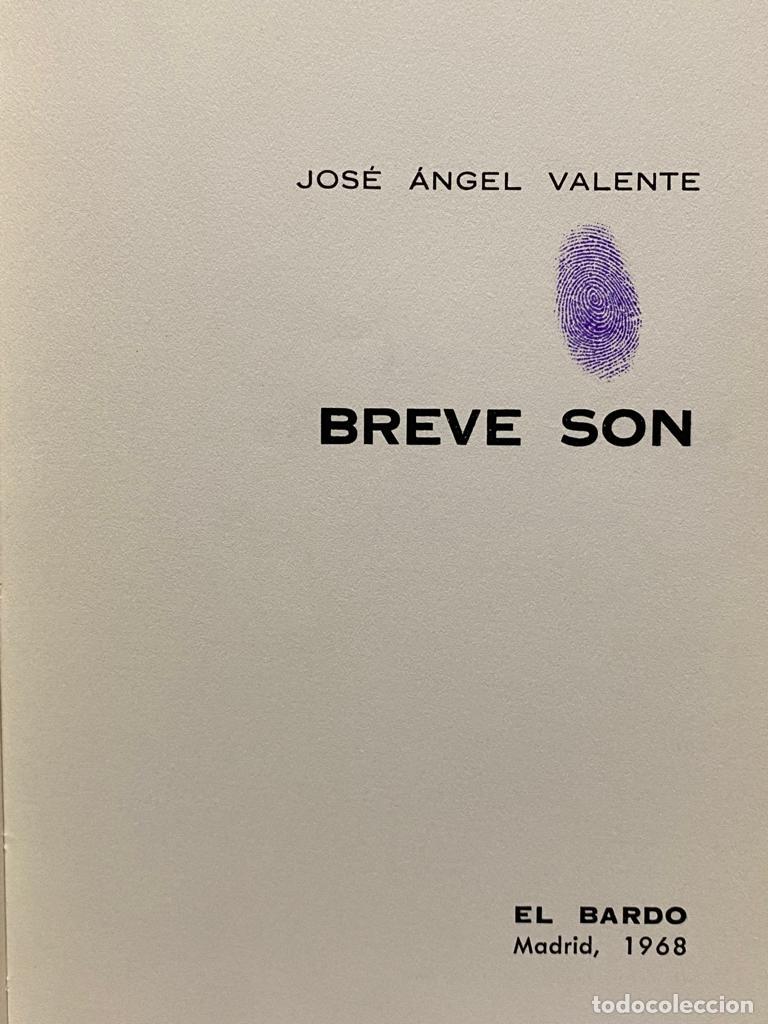 Libros: BREVE SON. 1&ordf; edici&oacute;n. - VALENTE, JOS&Eacute; &Aacute;NGEL. - Foto 3