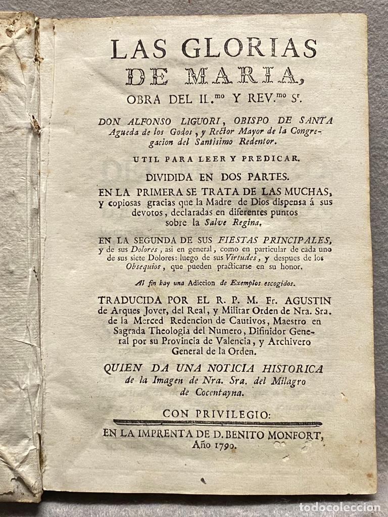 Libri di seconda mano: LAS GLORIAS DE MAR&Iacute;A. - LIGUORI, ALFONSO D.