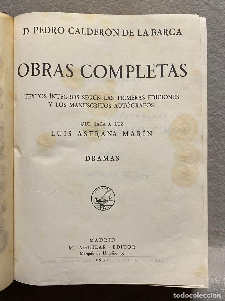 Libros: OBRAS COMPLETAS. Dramas. - CALDERON DE LA BARCA, PEDRO D. - Foto 4