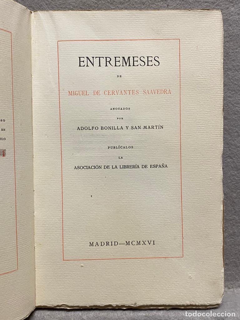 Libros: ENTREMESES. - CERVANTES SAAVEDRA, MIGUEL DE. - Foto 3