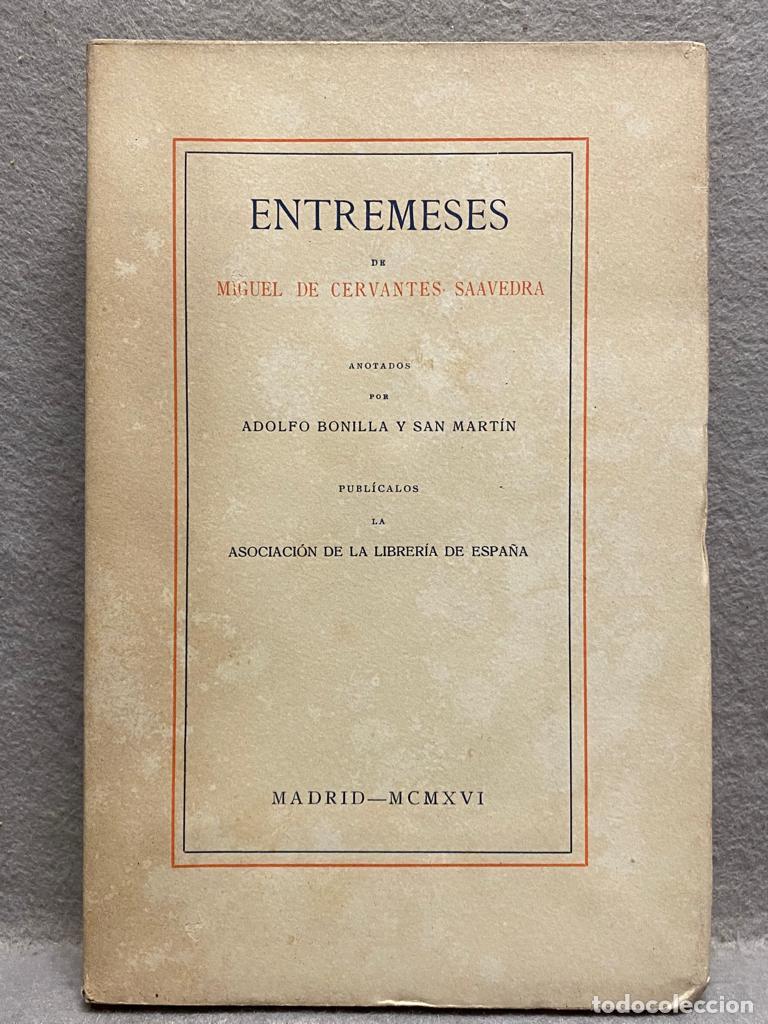 Libros: ENTREMESES. - CERVANTES SAAVEDRA, MIGUEL DE. - Foto 1