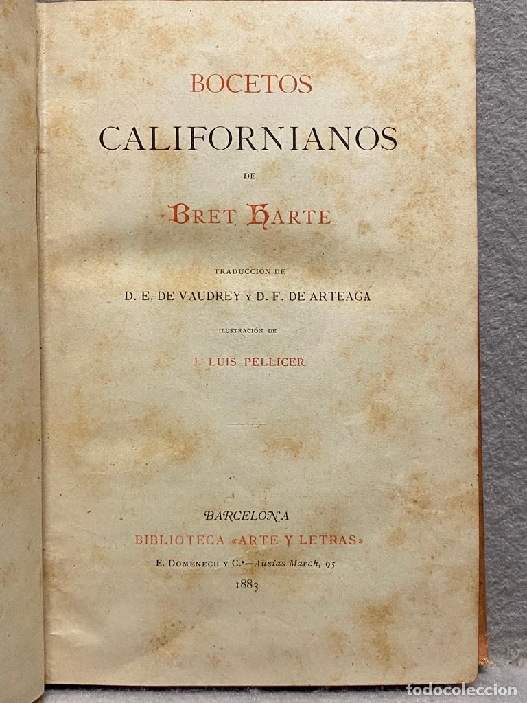 Libros: BOCETOS CALIFORNIANOS. - HARTE, BRET. - Foto 4