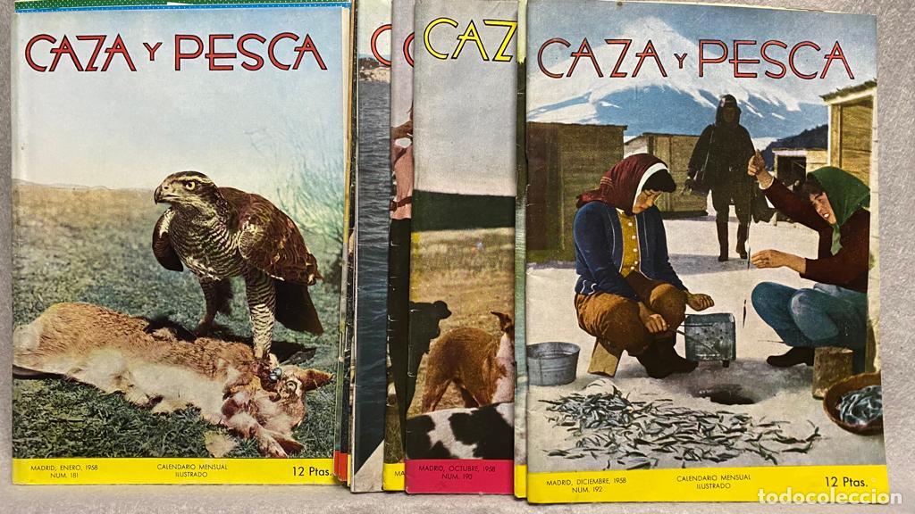 Libros: CAZA Y PESCA. A&ntilde;o completo 1958. 12 nrs. - Foto 1