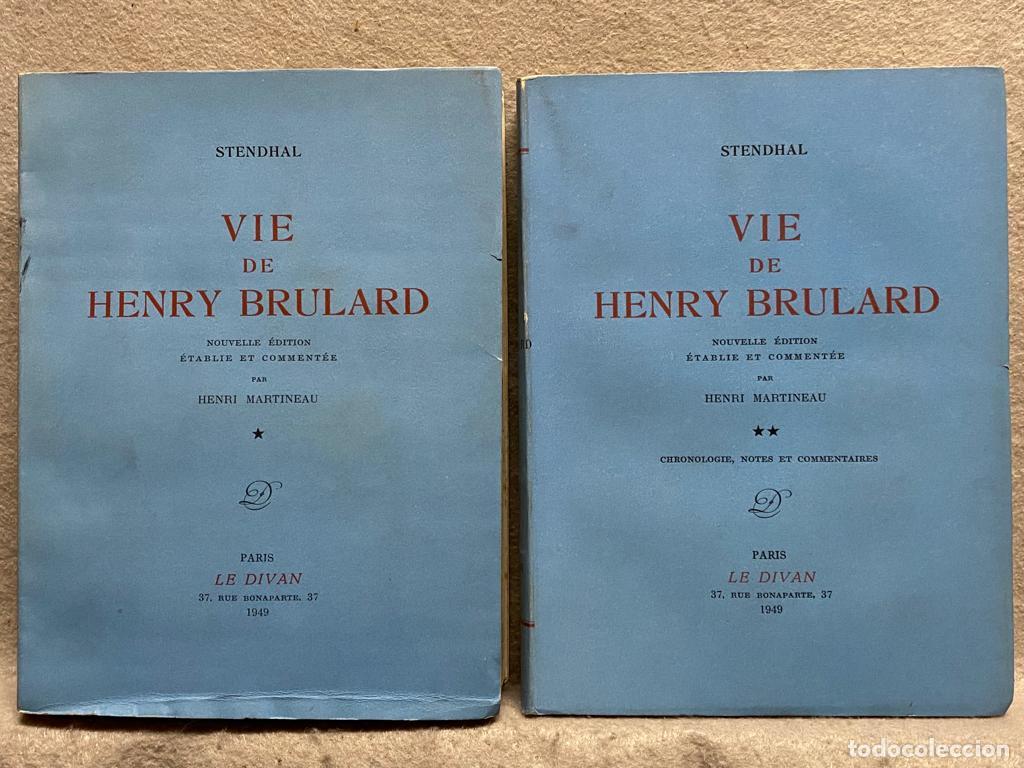 Libros: VIE DE HENRY BRULARD. Tomos I y II. - STENDHAL. - Foto 1
