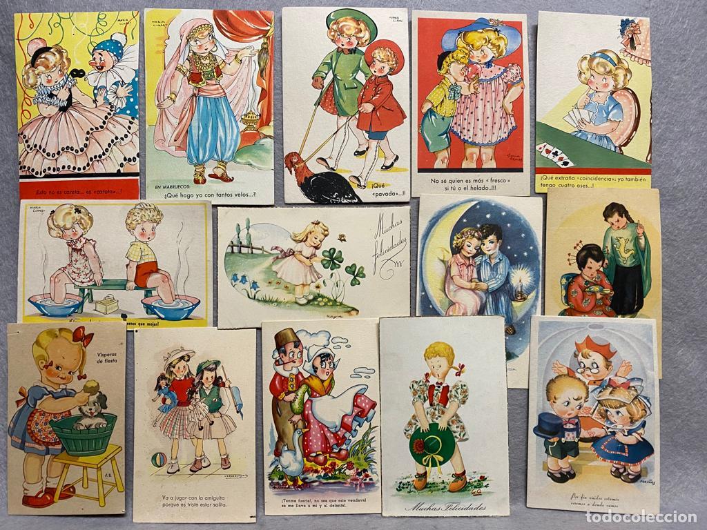 Libros: 14 POSTALES INFANTILES, MARI PEPA Y OTRAS.