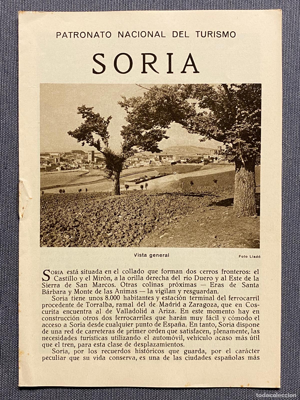 Libros: SORIA. Folleto publicitario. Plano de la ciudad. - Foto 1