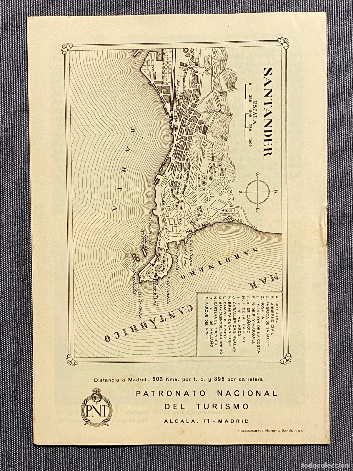 Libros: SANTANDER. Folleto publicitario. Plano de la ciudad. - Foto 4