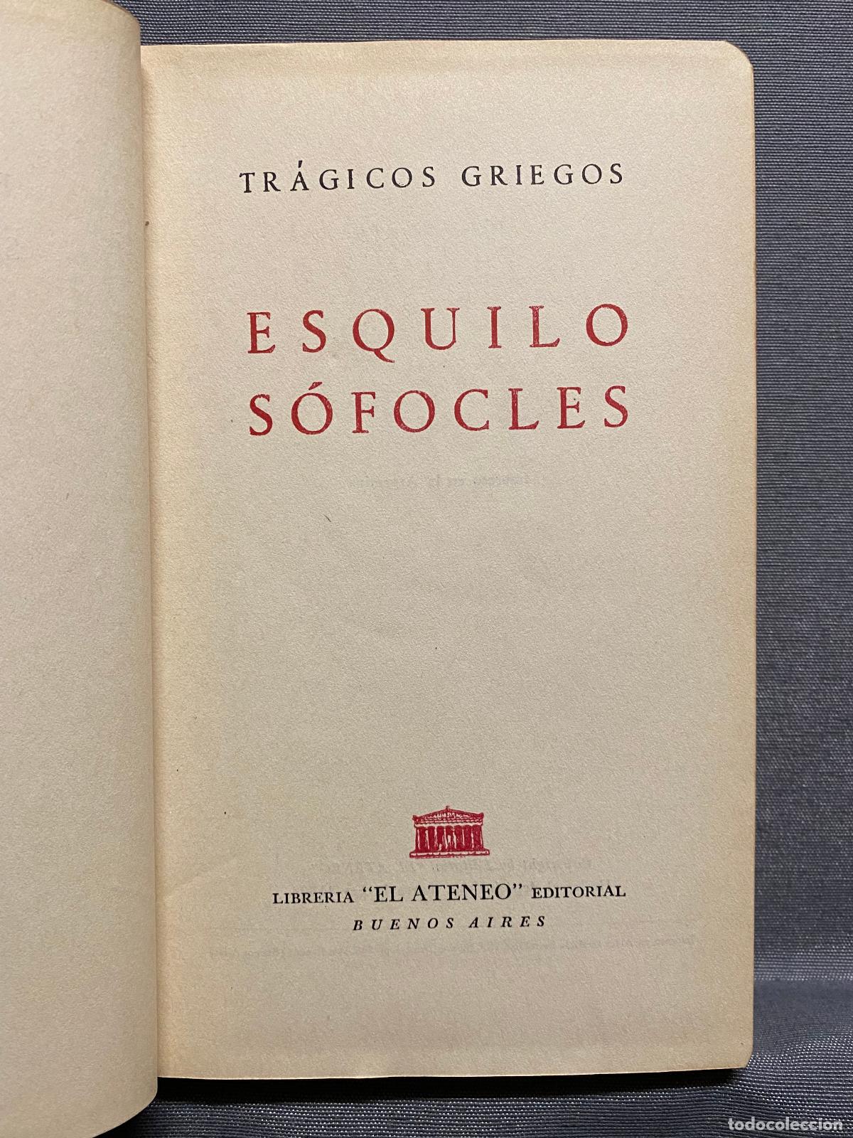 Libros: TRAGEDIAS. - ESQUILO; S&Oacute;FOCLES. - Foto 3