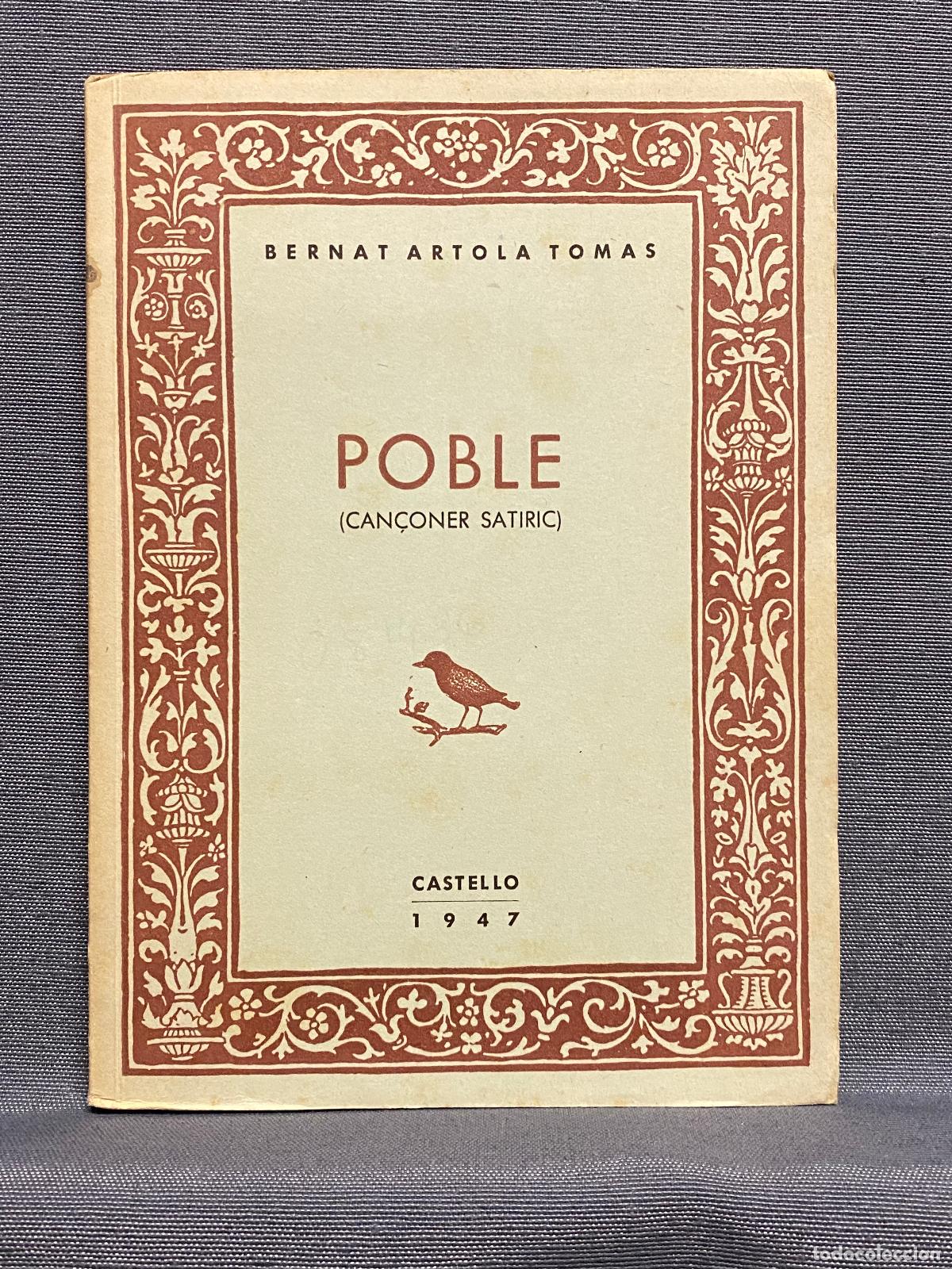 Libros: POBLE (Can&ccedil;oner Sat&iacute;ric). - ARTOLA TOM&Agrave;S, BERNAT. - Foto 1