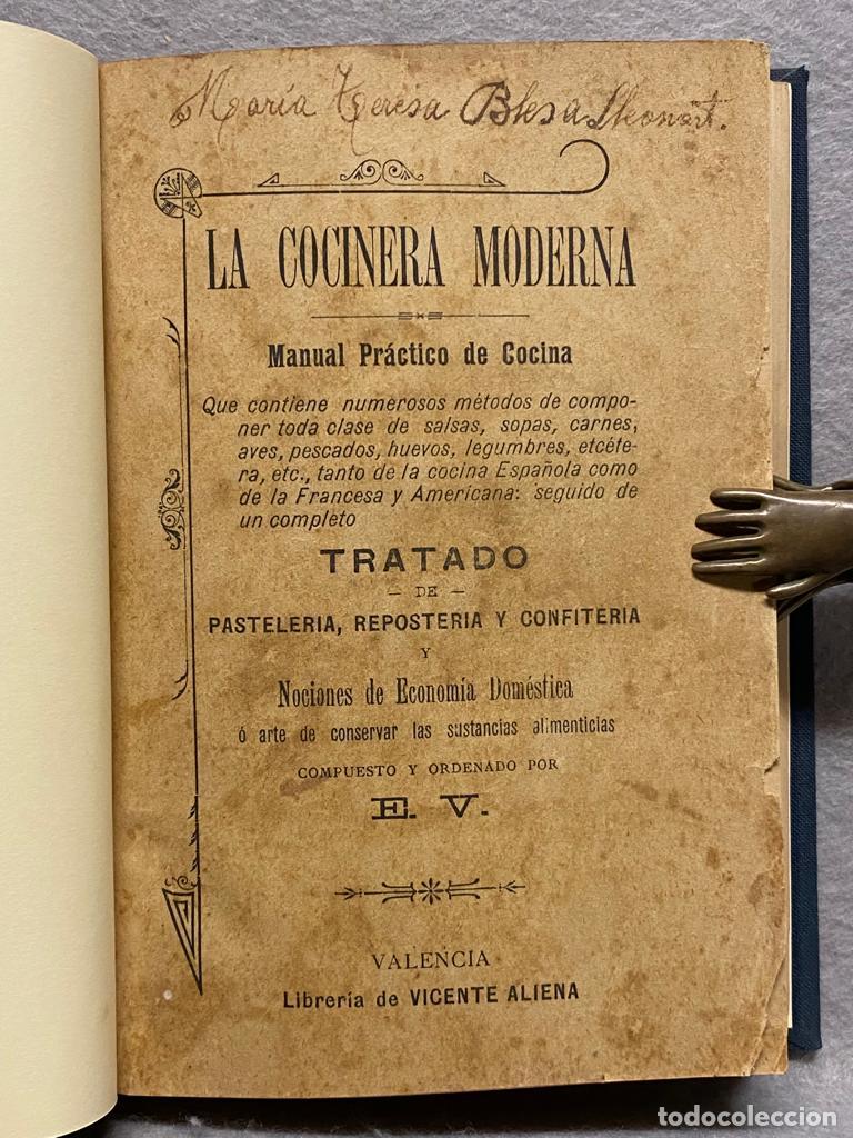 Libros: LA COCINERA MODERNA. - E.V. - Foto 1