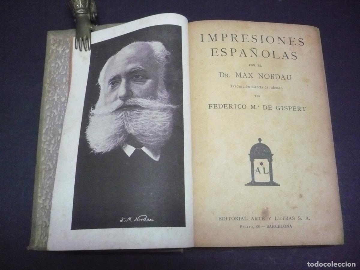Libros: IMPRESIONES ESPA&Ntilde;OLAS. - NORDAU, MAX. - Foto 1