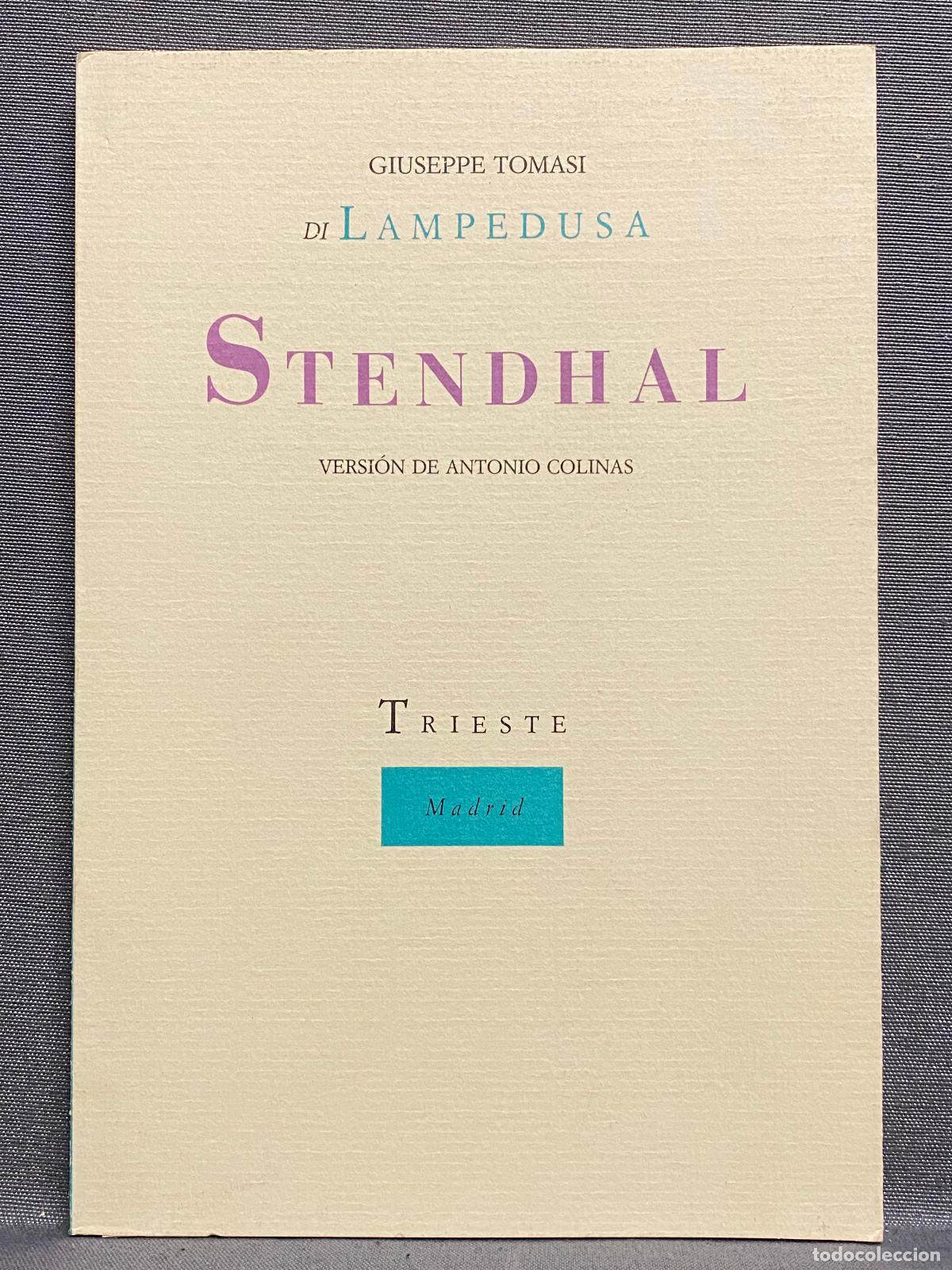 Libros: STENDHAL. - LAMPEDUSA, GIUSEPPE TOMASI DE. - Foto 1