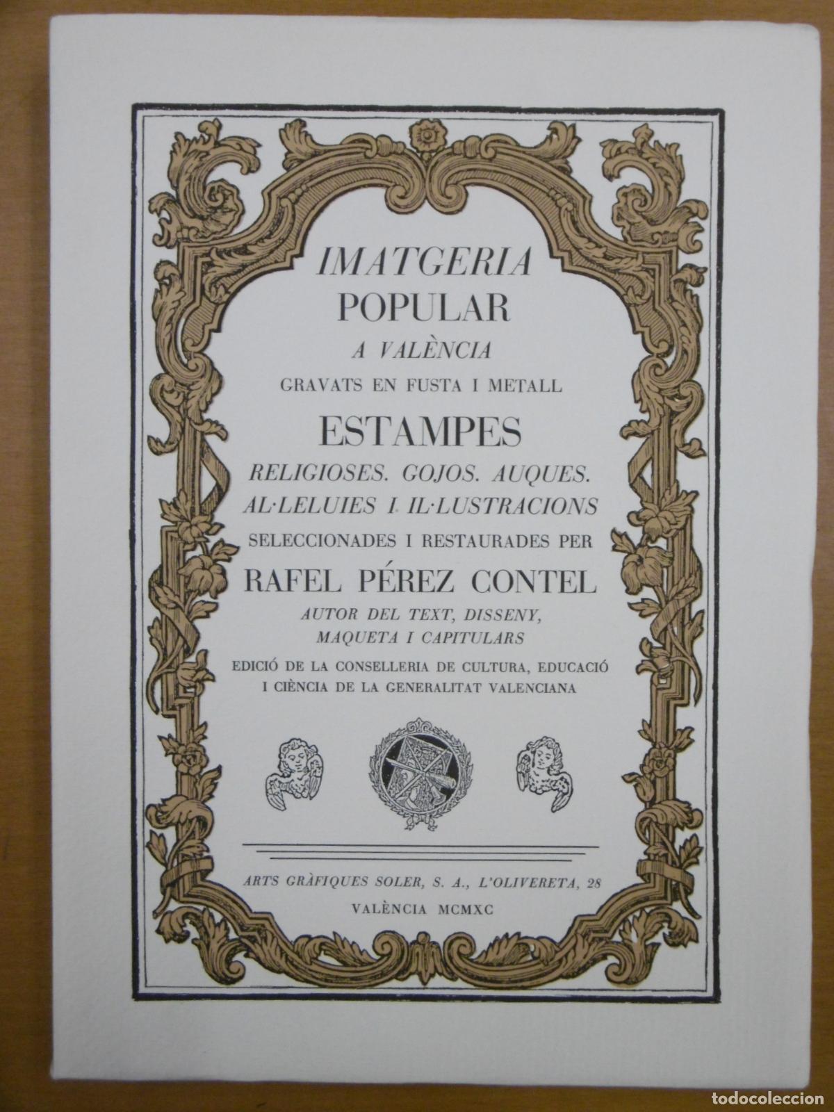 Libros: IMATGERIA POPULAR A VAL&Egrave;NCIAGravats en fusta i metall ESTAMPES religioses. Gojos. Auques. Alleluies