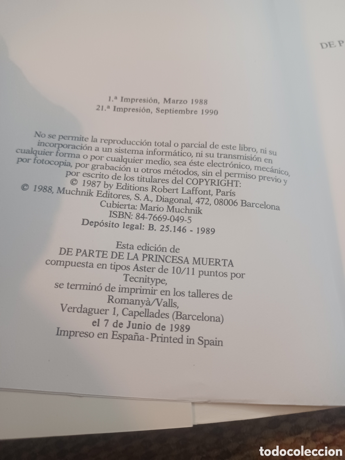 Libros: Barybook 333. De Parte de la princesa muerta kenize Mourad muchnik - Foto 4