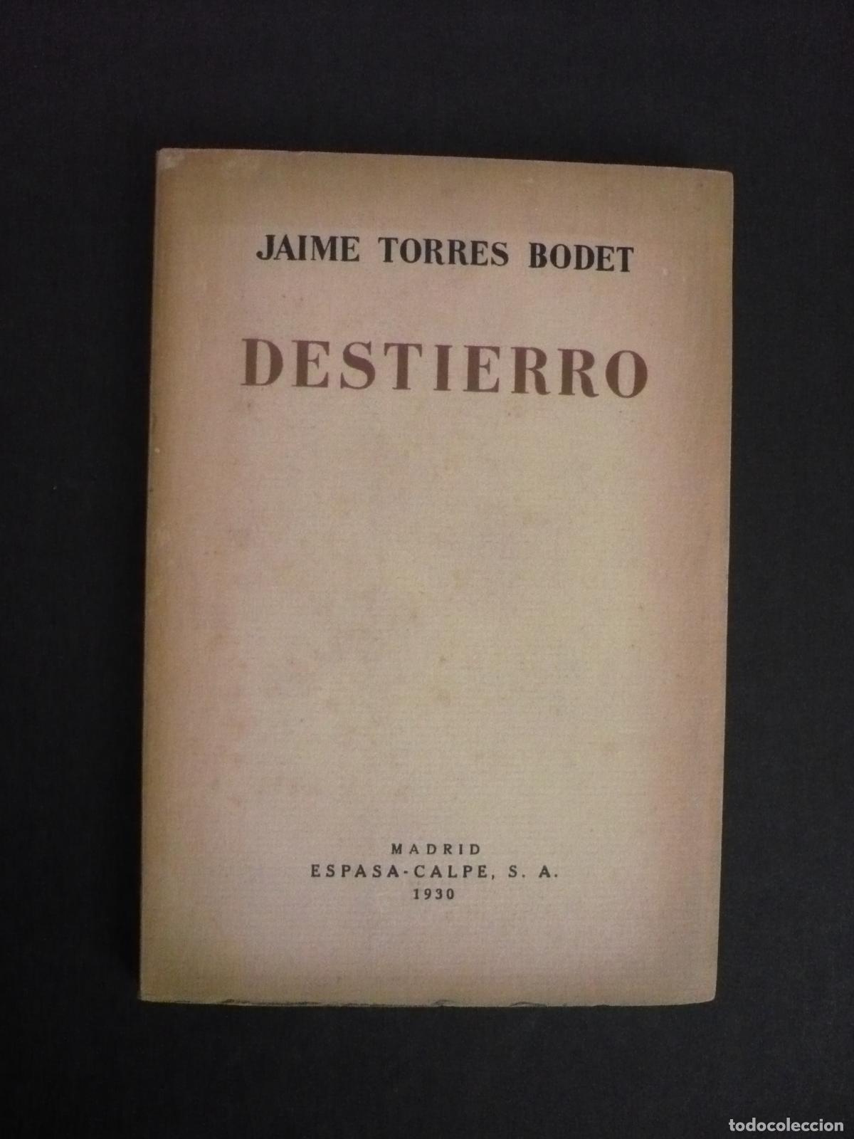 Libros: DESTIERRO. - TORRES BODET, JAIME. - Foto 1