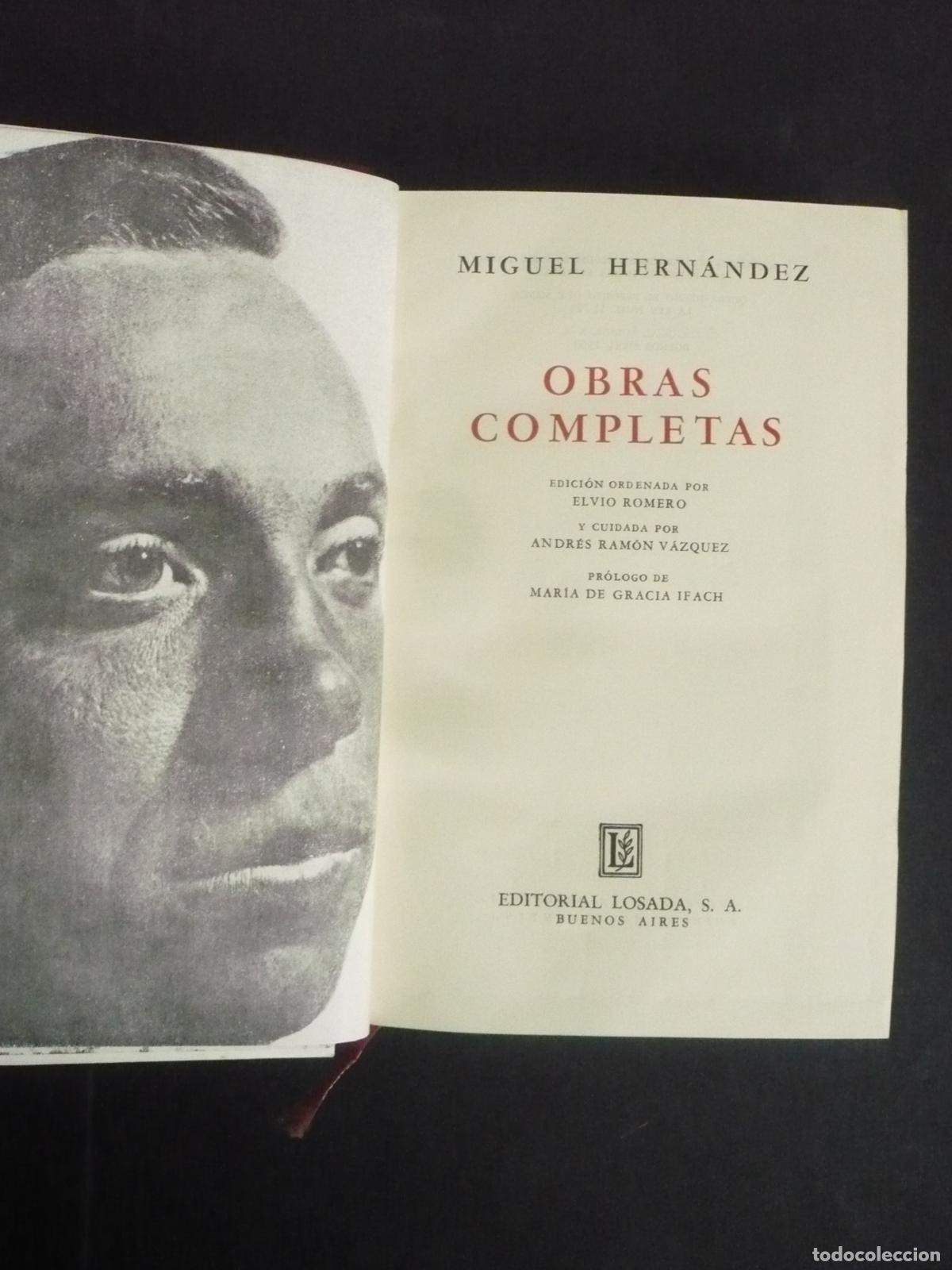 Libros: OBRAS COMPLETAS. - HERN&Aacute;NDEZ, MIGUEL. - Foto 1