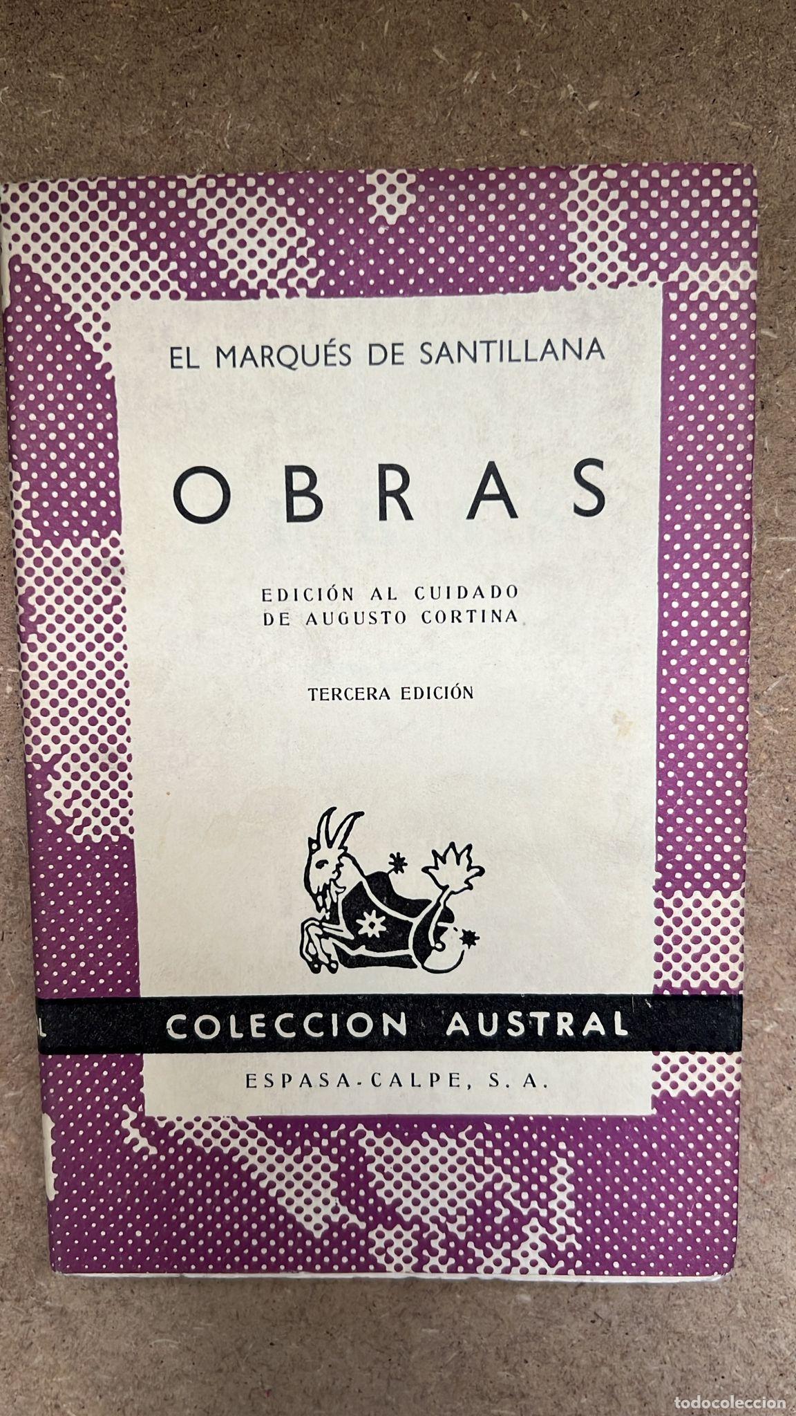 Libros: OBRAS - Marqu&eacute;s de Santillana - Foto 1