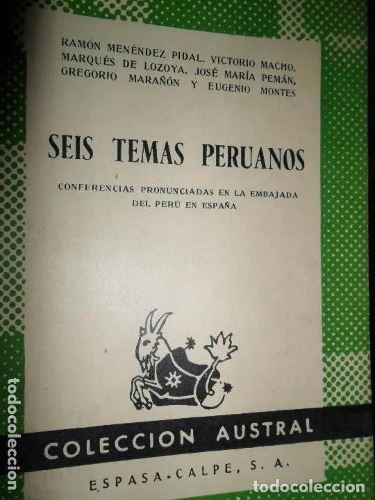 Libros: Seis temas peruanos, VVAA, colecci&oacute;n Austral - VVAA - Foto 6