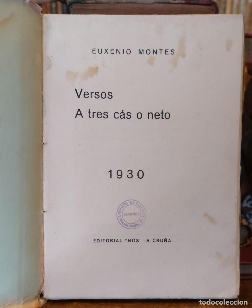 Libros: VERSOS A TRES CAS O NETO. - MONTES, Eugenio. - Foto 2