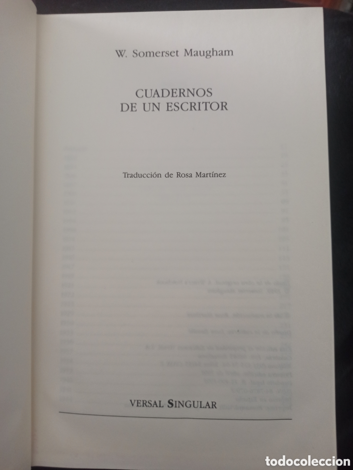 Libros: Versal Singular - w. Somerseth Maugham - Cuadernos de un escritor - Foto 2