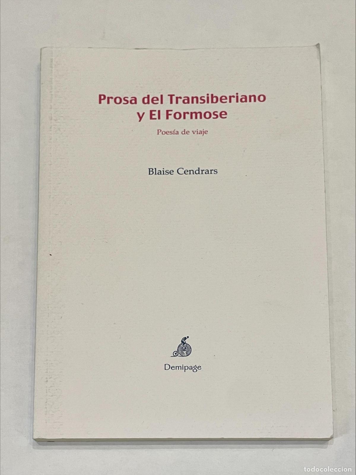 Libros: CENDRARS, Blaise. - Prosa del Transiberiano y El Formose. - Foto 1