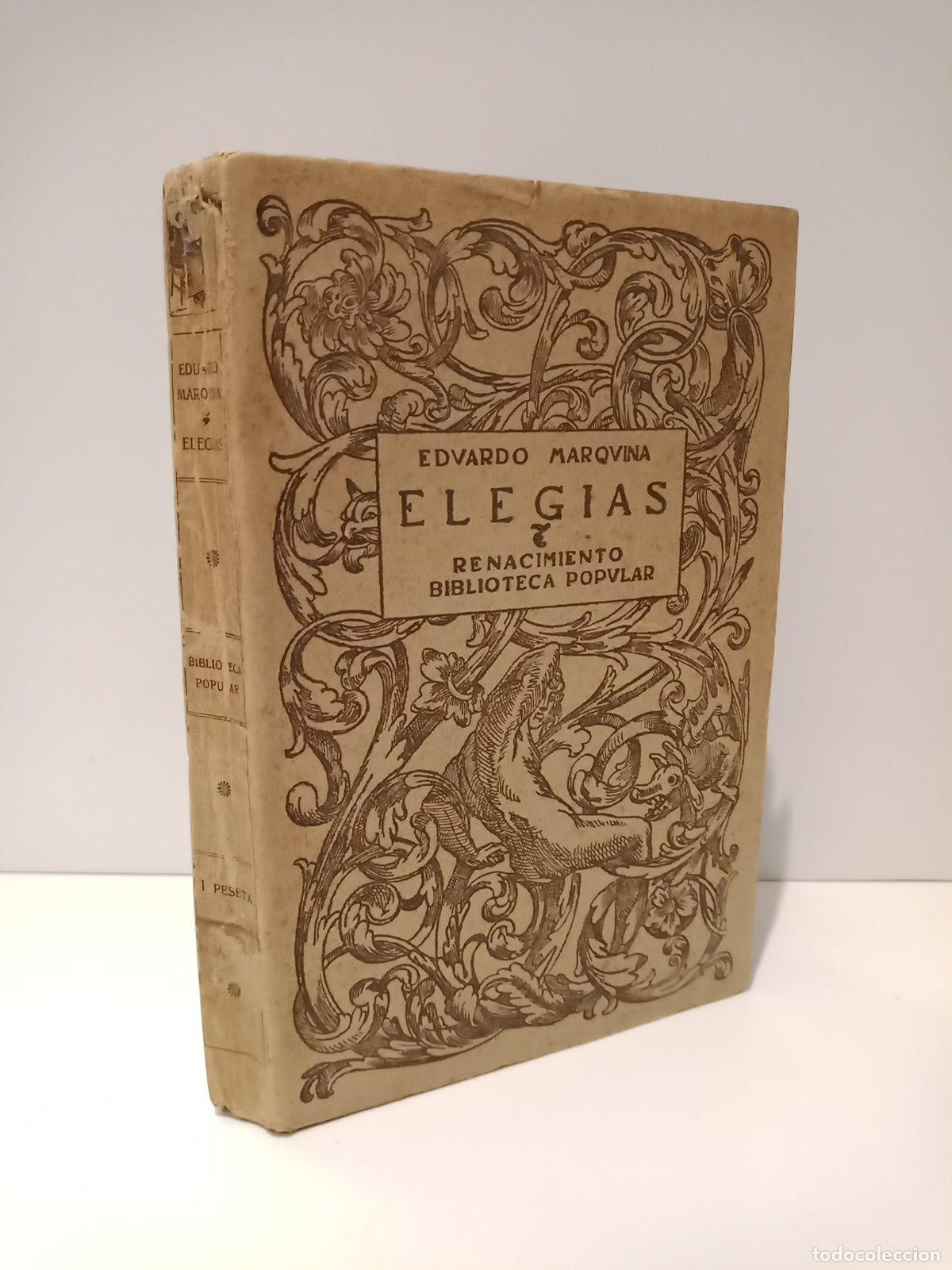 Libros: MARQUINA, E. [Eduardo] - Eleg&iacute;as [Poes&iacute;as] - Foto 1