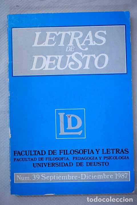 Libros: Letras de Deusto, vol. 17, n&ordm; 39 - Foto 1