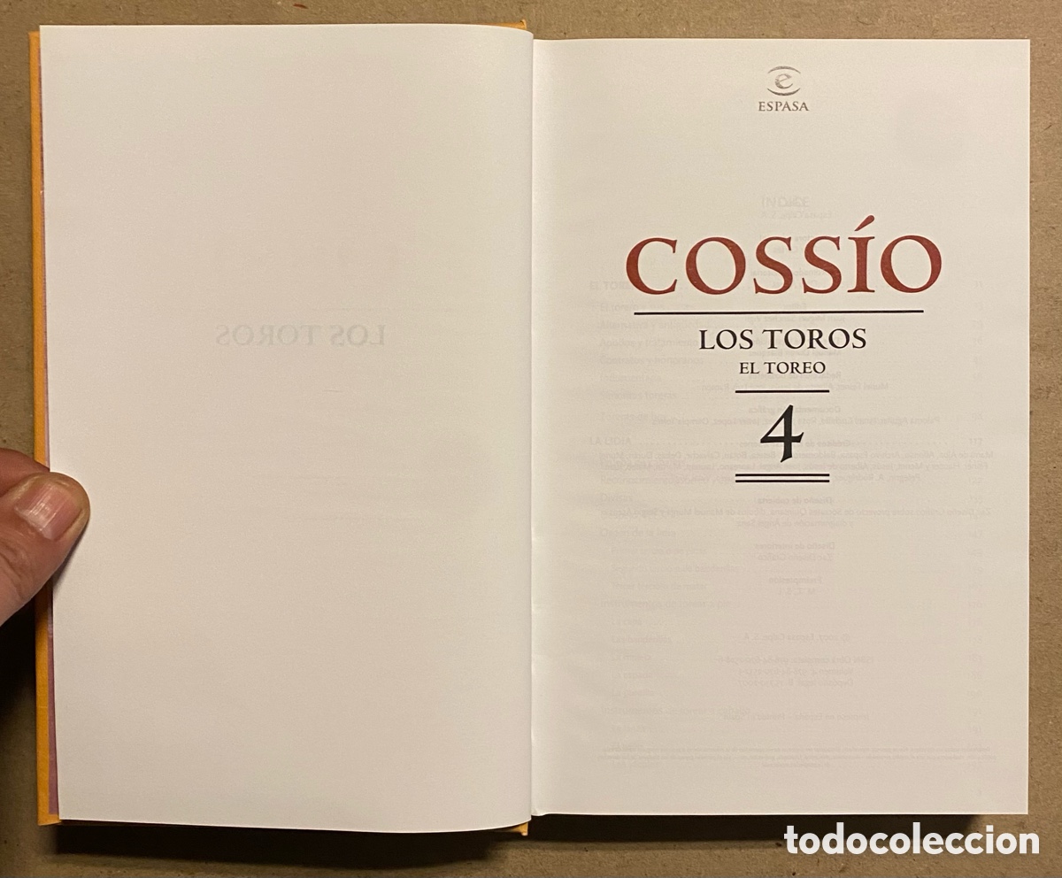 Libros: COSS&Iacute;O N&deg; 4 LOS TOROS - EL TOREO. VV.AA. ESPASA CALPE 2007. - Foto 3