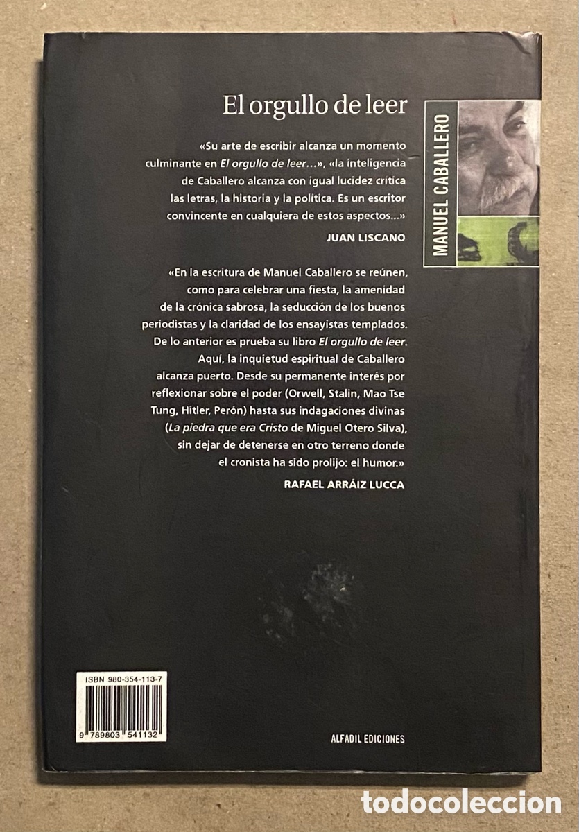 Libros: EL ORGULLO DE LEER. MANUEL CABALLERO. ALFADIL EDICIONES 2003. - Foto 6