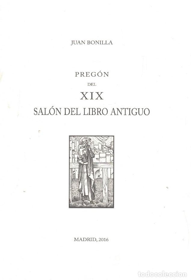 Libros: PREG&Oacute;N DEL XIX SAL&Oacute;N DEL LIBRO ANTIGUO. - Bonilla. Juan, - Foto 1
