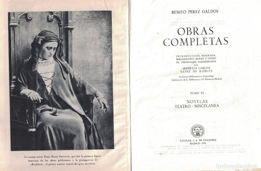 Libros: OBRAS COMPLETAS. 6 Tomos. - P&eacute;rez Gald&oacute;s. Benito, - Foto 5