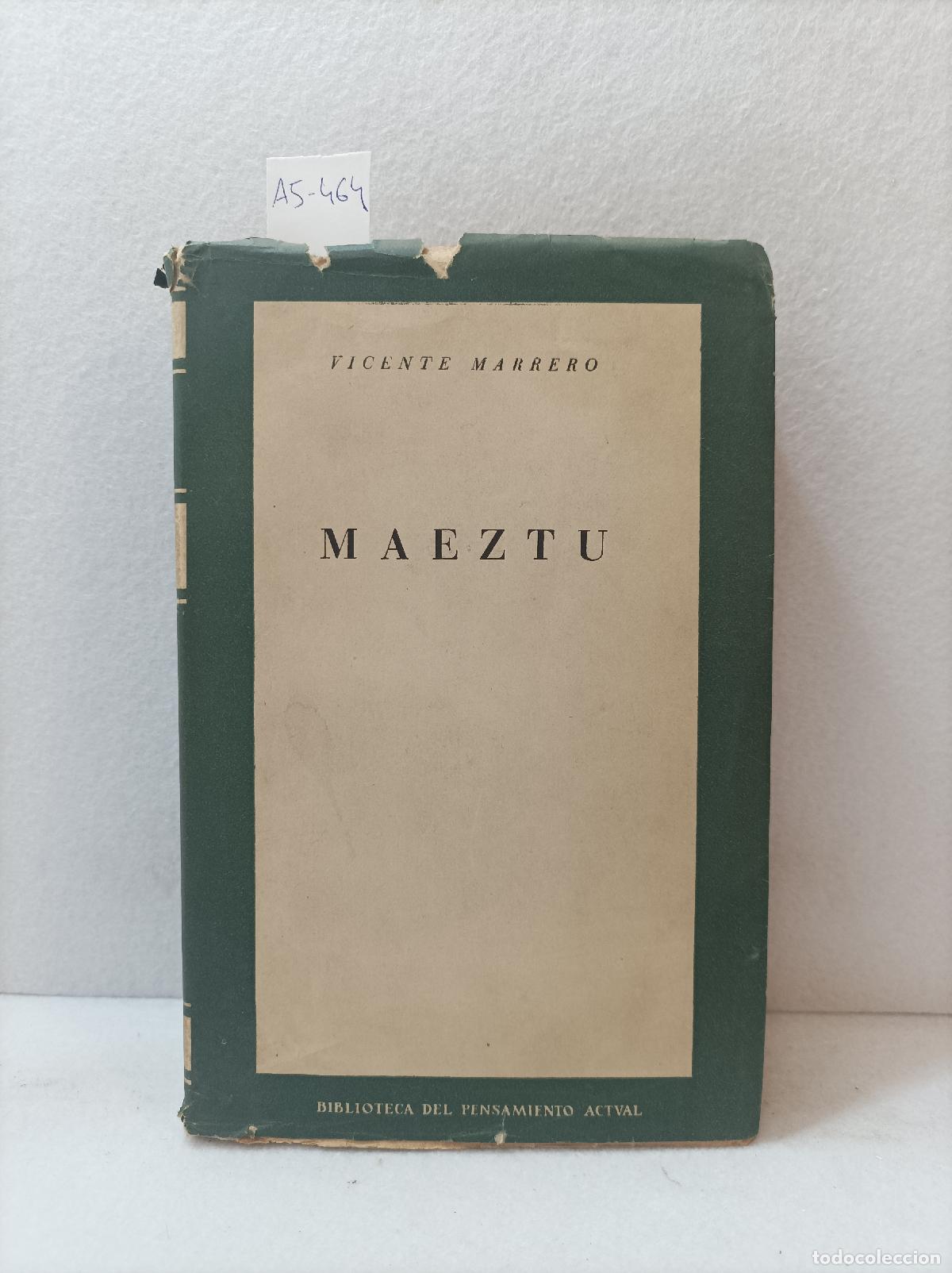 Libros: MARRERO, Vicente: - Maeztu. - Foto 1