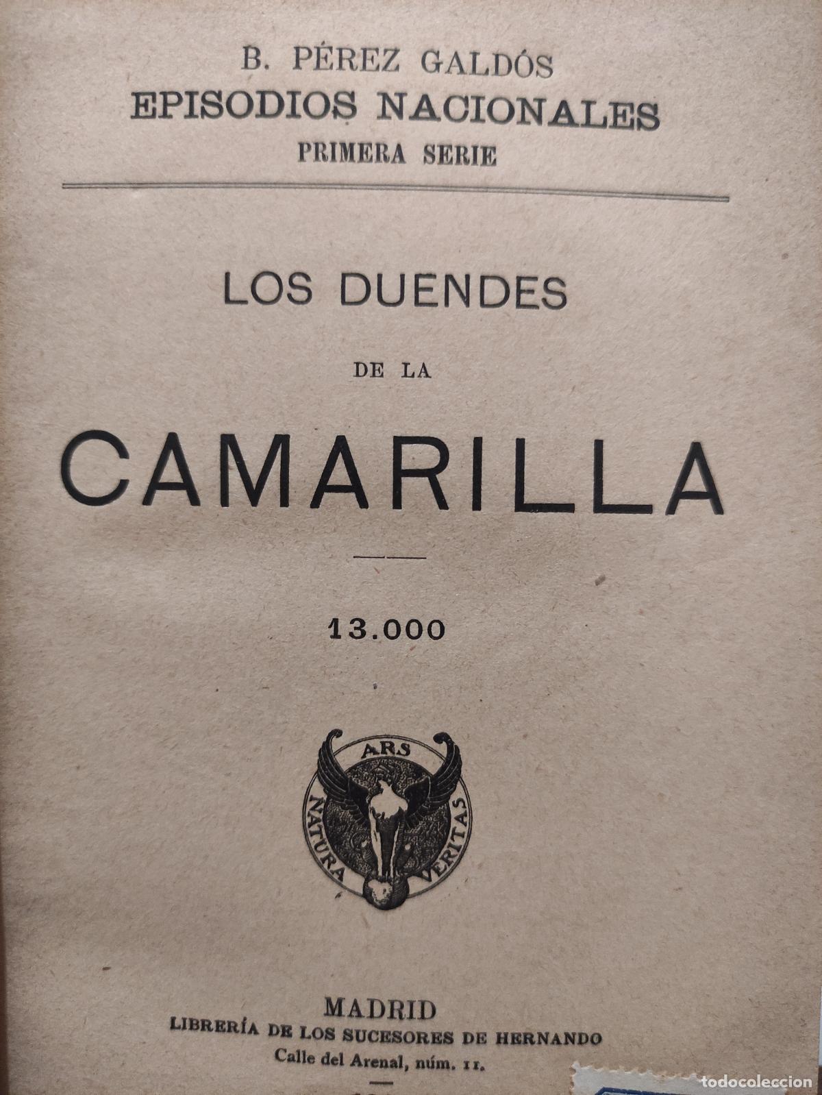 Libros: LOS DUENDES DE LA CAMARILLA - B. PEREZ GALDOS - Foto 2