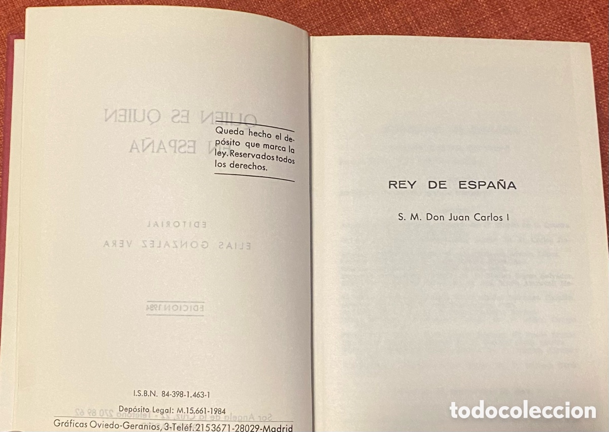 Libros: Quien es Quien en Espa&ntilde;a. 1984 - Foto 5