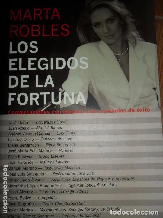 Libros: Los elegidos de la fortuna, Marta Robles, ed. Planeta - Marta Robles - Foto 1