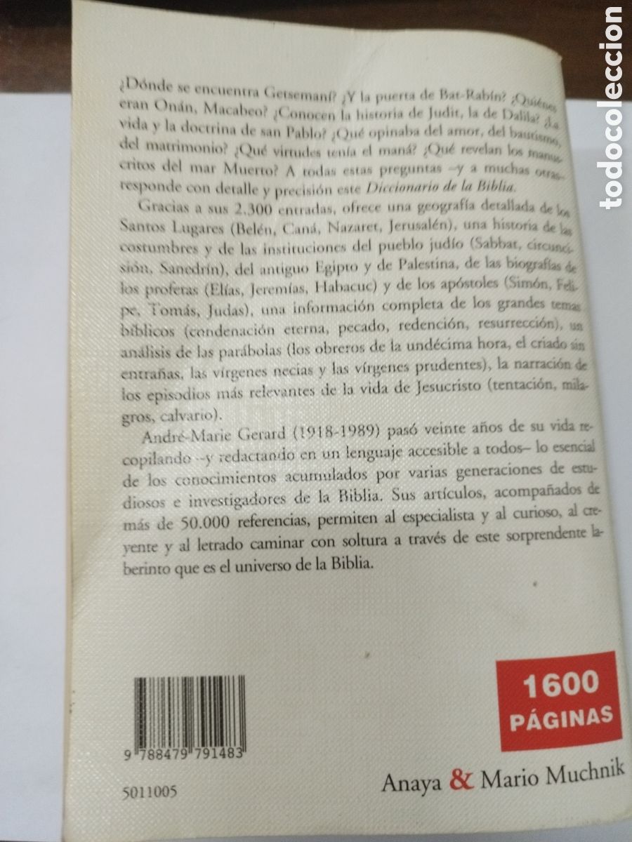 Libros: DICCIONARIO DE LA BIBLIA - GERARD,Andr&eacute; Marie - Foto 3