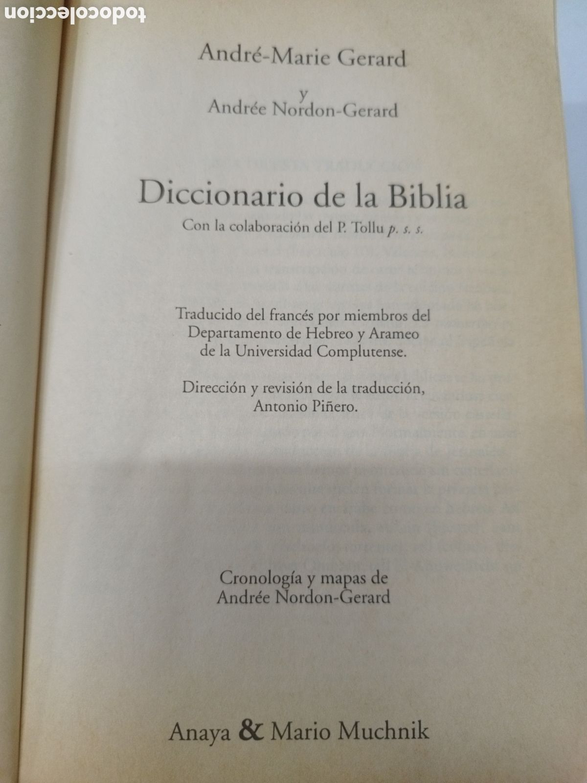 Libros: DICCIONARIO DE LA BIBLIA - GERARD,Andr&eacute; Marie - Foto 4