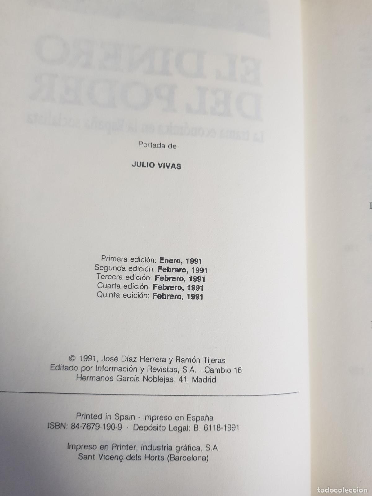 Libros: El dinero del poder - Jos&eacute; d&iacute;az herrera / Ram&oacute;n tijeras - Foto 4