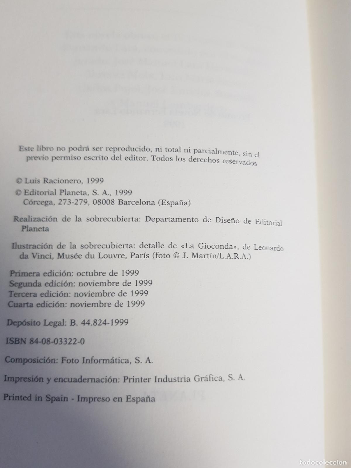 Libros: La sonrisa de la gioconda - Luis Racionero - Foto 3